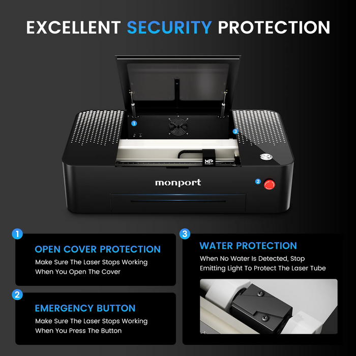 Monport ONYX 55W CO2 Laser Engraver