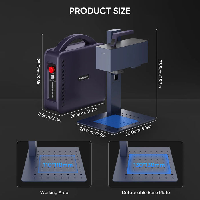 Monport 20W Portable Fiber Laser Engraver