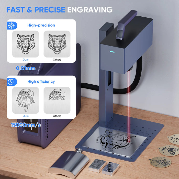 Monport 20W Portable Fiber Laser Engraver
